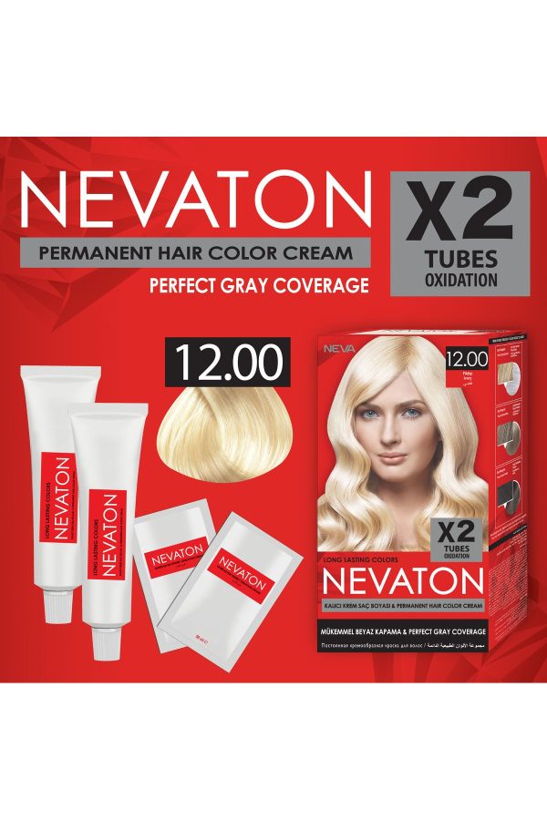 رنگ مو اورجینال برند Nevaton مدل Nevaton 2'Lİ SET 1200 FİLDİŞİ کد 819000177 - Image 2