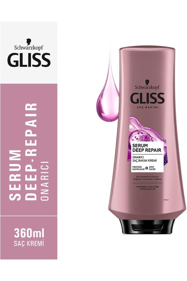 کرم مو اورجینال برند Gliss مدل Deep Repair Saç Kremi 360ml کد 381737491