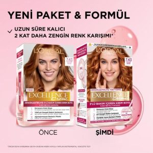 رنگ مو اورجینال برند L oreal paris مدل Excellence Creme 743 کد 833041159