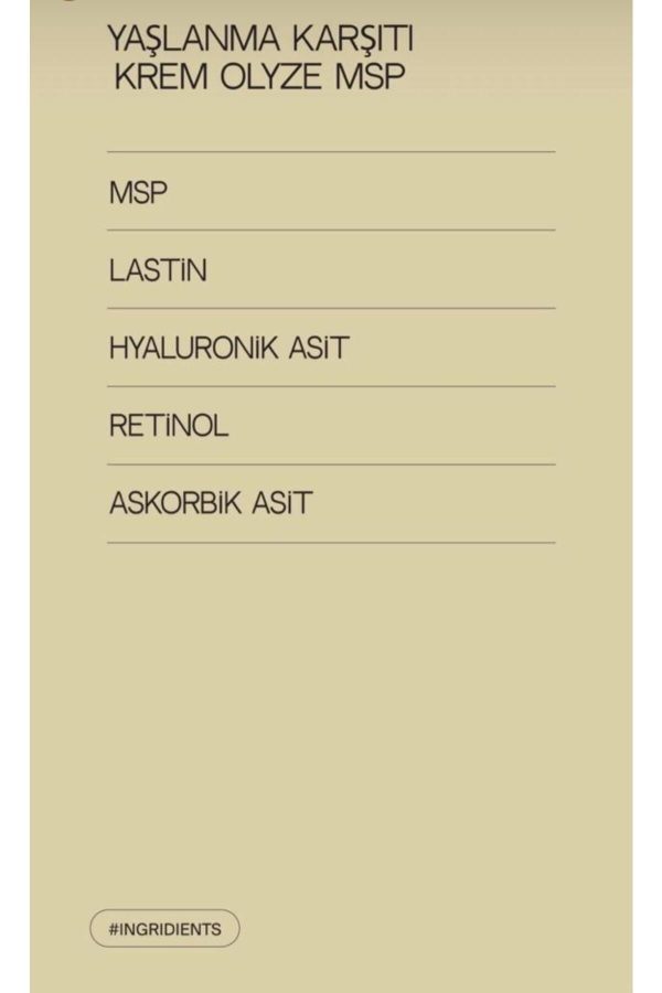 کرم صورت اورجینال برند Olyze msp مدل Anti-aging face cream کد 736681772 - Image 3
