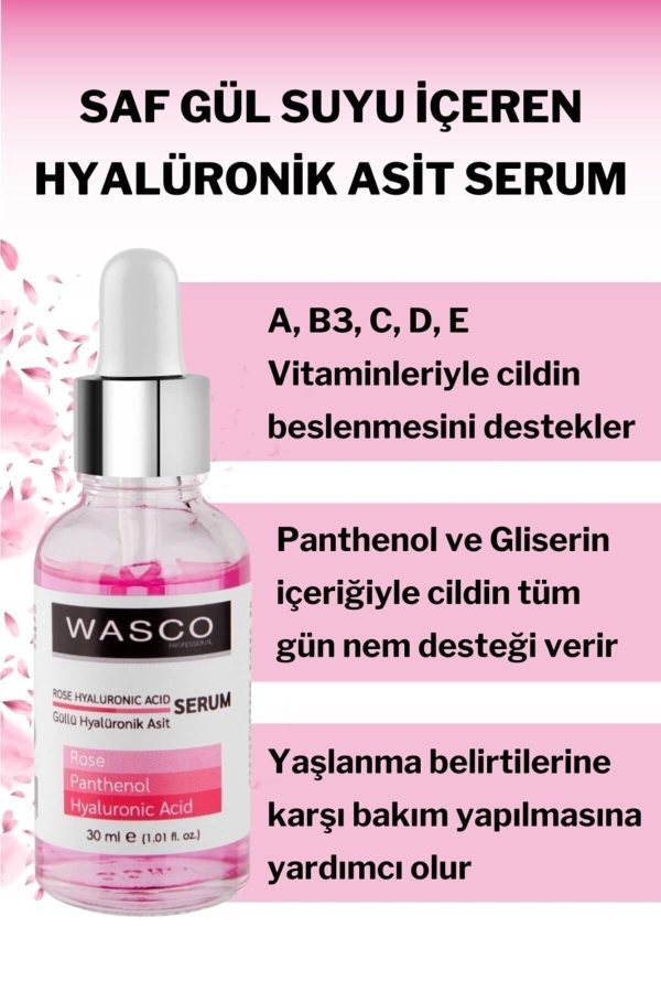سرم پوست اورجینال برند Wasco مدل Hyaluronic acid with rose water کد 658710853 - Image 3