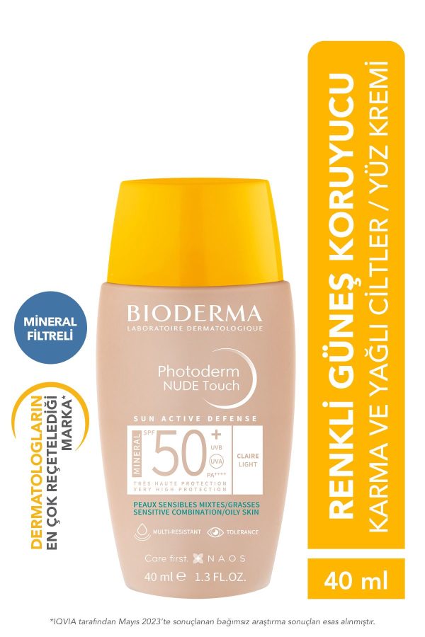 ضد آفتاب صورت اورجینال برند Bioderma مدل Photoderm Nude Touch Spf50 Light کد 266556273