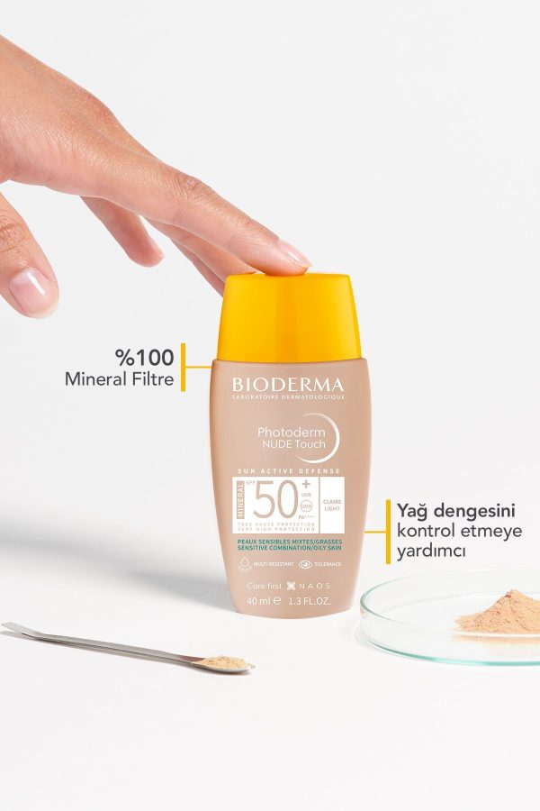 ضد آفتاب صورت اورجینال برند Bioderma مدل Photoderm Nude Touch Spf50 Light کد 266556273 - Image 4