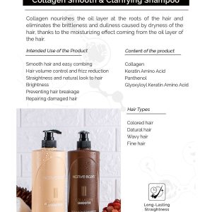 ست مراقبت از مو اورجینال برند Native base مدل Collagen Smooth 1000 Ml کد 444772749