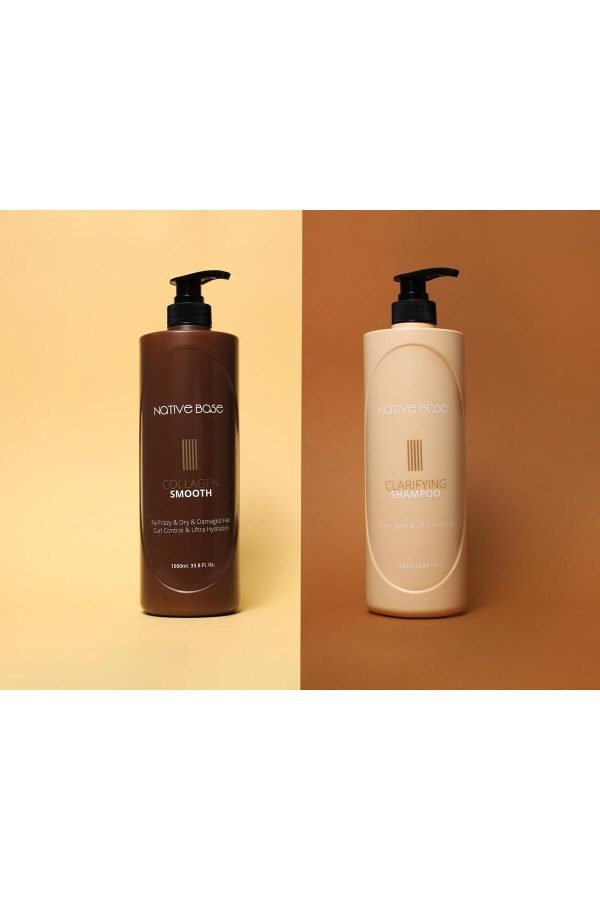 ست مراقبت از مو اورجینال برند Native base مدل Collagen Smooth 1000 Ml کد 444772749 - Image 3