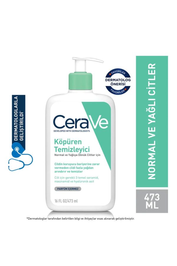 پاک کننده صورت اورجینال برند Cerave مدل Köpüren Temizleyici 473 ML کد 672214868