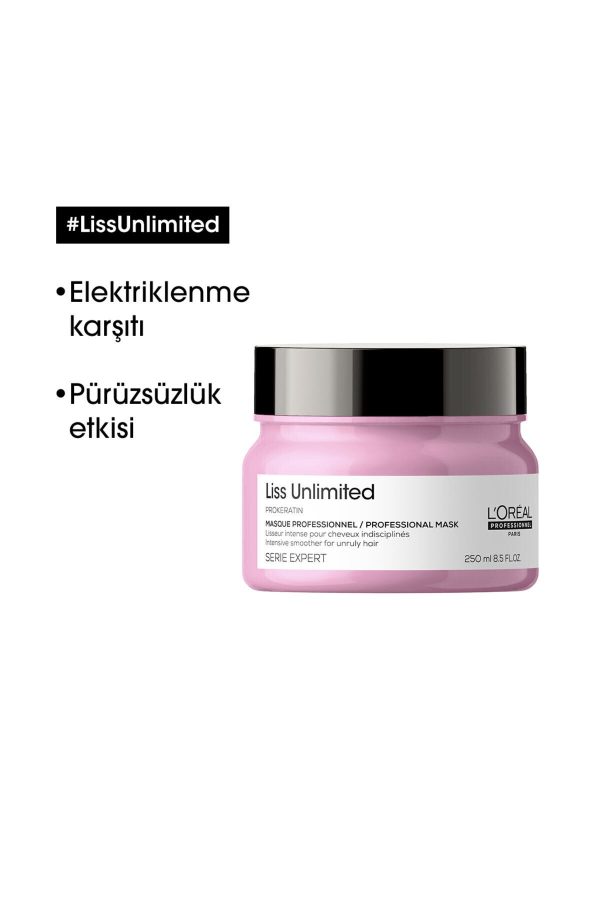 ماسک مو اورجینال برند L oreal professionnel مدل Serie Expert Liss Unlimited کد 151316159 - Image 4
