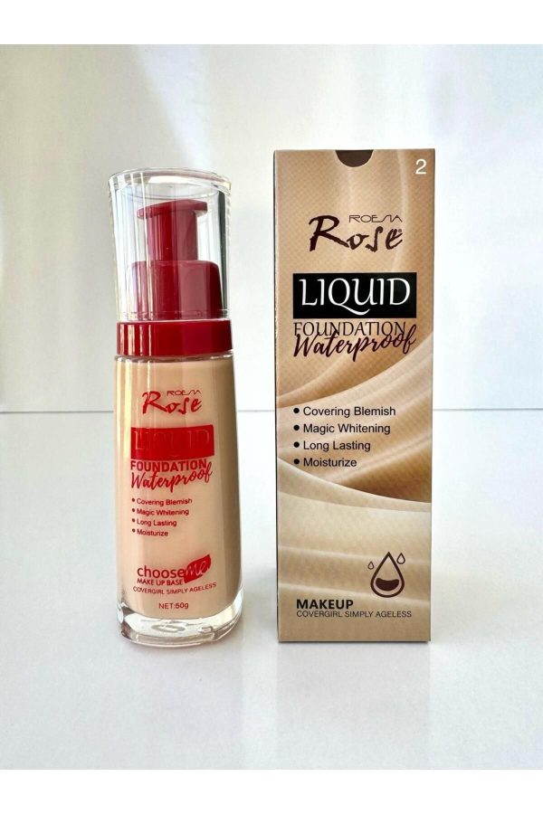 کرم فاندیشن اورجینال برند Roesia rose cosmetics مدل Waterproof Liquid Foundation کد 837718951