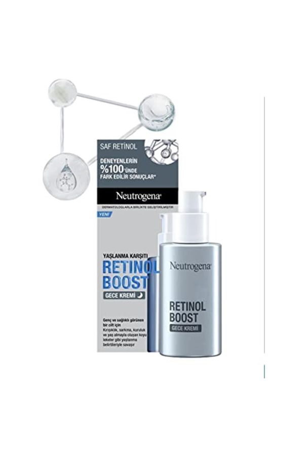 کرم صورت اورجینال برند Neutrogena مدل Retinol Boost Anti-Aging Night Cream کد 773139474