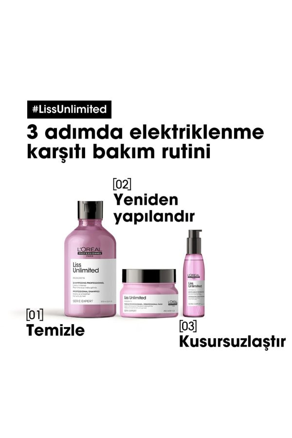 ماسک مو اورجینال برند L oreal professionnel مدل Serie Expert Liss Unlimited کد 151316159 - Image 6