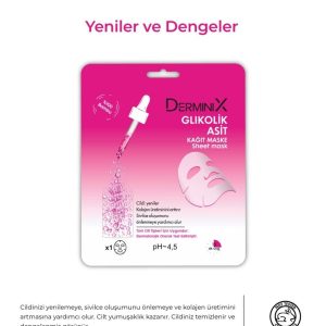 ماسک صورت اورجینال برند Derminix مدل Glycolic Acid Paper Mask کد 186724318