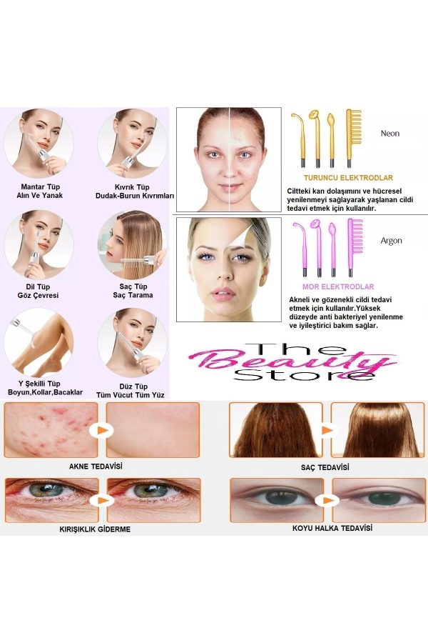 دستگاه پاکسازی صورت اورجینال برند Thebeautystore مدل Yeni Yüksek Frekans Makinesi کد 470932402 - Image 6
