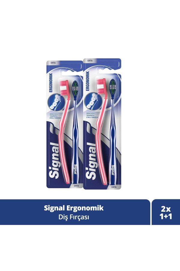 مسواک دستی اورجینال برند Signal مدل Ergonomik 1 1 X2 کد 250123926