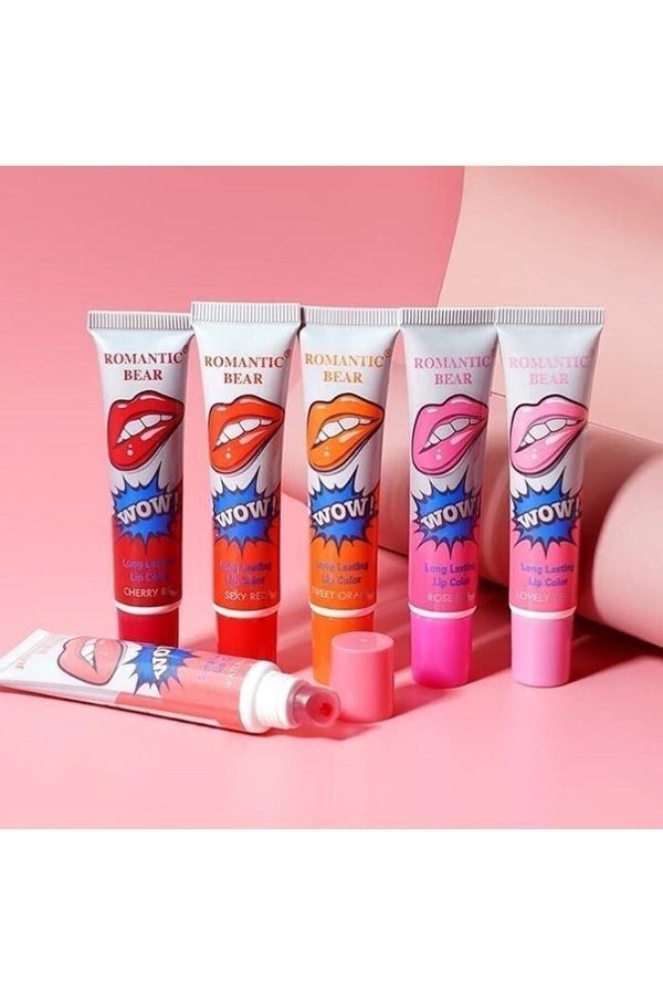 رژ لب اورجینال برند Roesia rose cosmetics مدل Kalıcı Soyulabilir 6'lı Ruj Seti کد 111226986 - Image 4