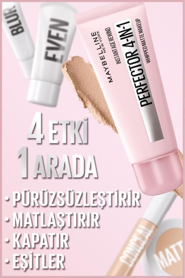 کرم فاندیشن اورجینال برند Maybelline new york مدل Perfector 4in1 Whipped Make Up کد 345590524 - Image 5