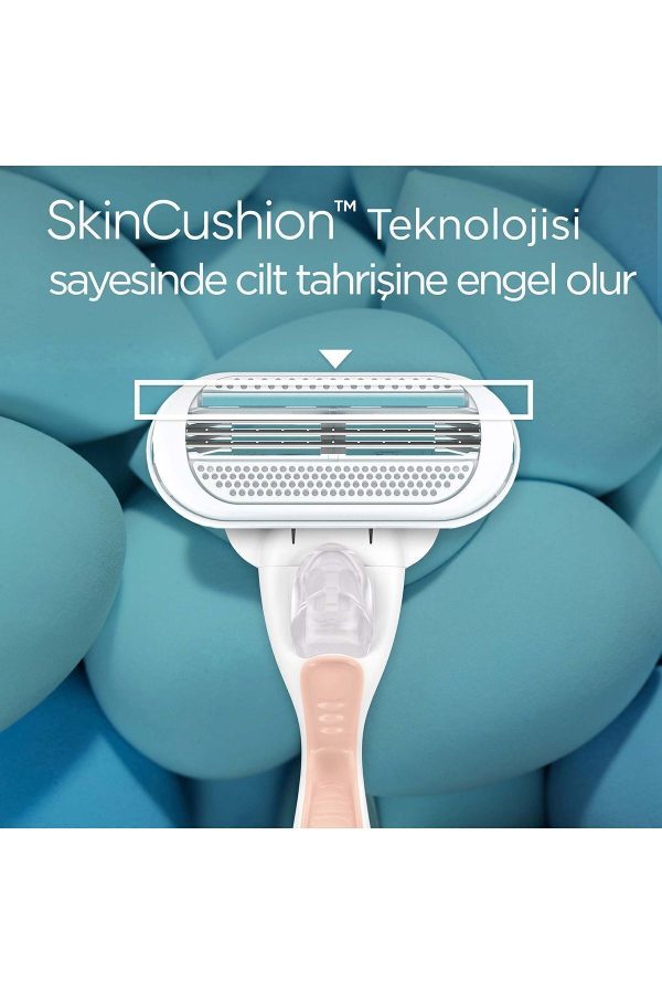 ژیلت و ریش تراش اورجینال برند Gillette مدل Smooth Sensitive 2 Bıçak کد 835641366 - Image 4