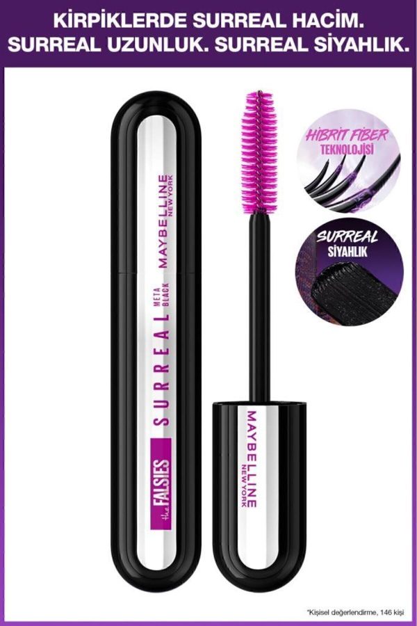 ریمل اورجینال برند Maybelline new york مدل Falsies Surreal Meta Black Mascara کد 796613679