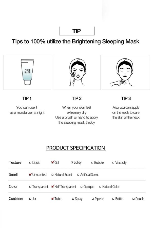 ماسک صورت اورجینال برند Nacific مدل Phyto Niacin Brightening Sleeping Mask کد 818401452 - Image 6
