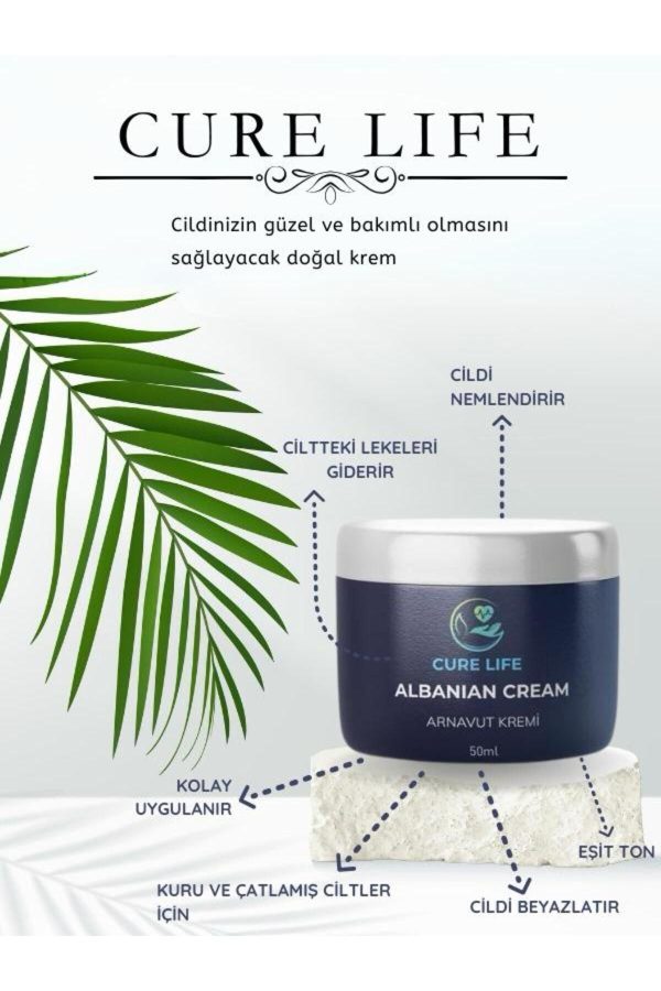 کرم بدن اورجینال برند Cure life مدل Arnavut Kremi 50 ml کد 795848259