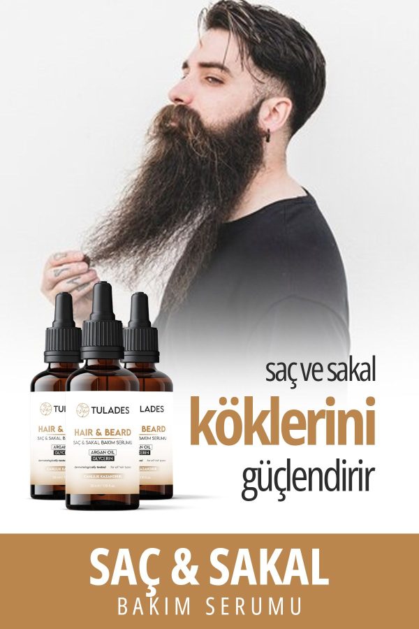 روغن و سرم مو اورجینال برند Tulades مدل Canlandırıcı Saç Sakal Serumu 30ml کد 869705185 - Image 3