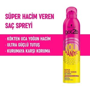 اسپری مو اورجینال برند Got2b مدل Volumaniac Spray 300 Ml X2 کد 282749155