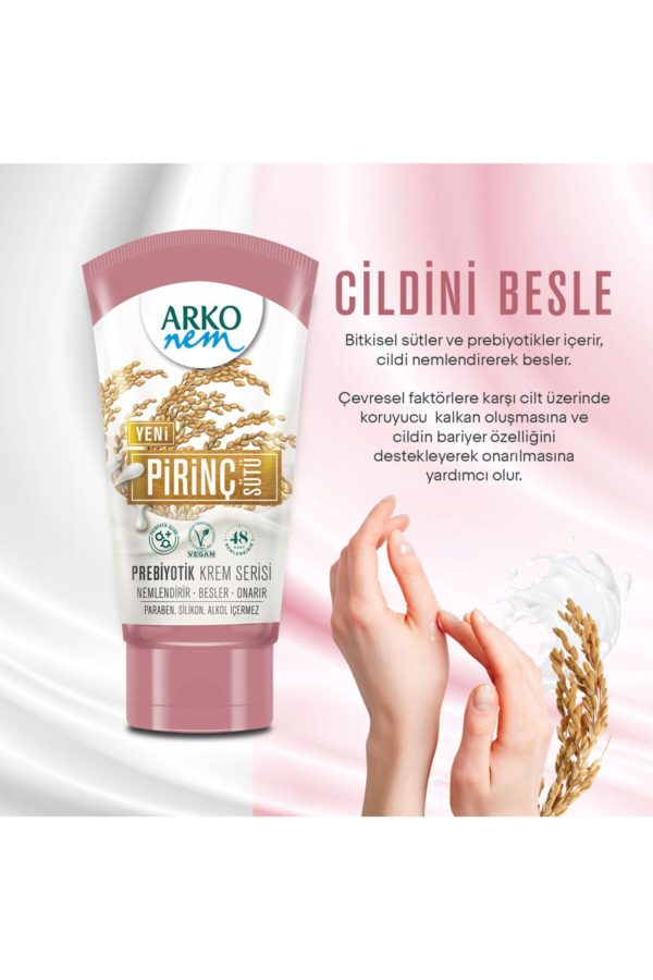 کرم بدن اورجینال برند Arko nem مدل Pirinç Sütü 60ml Krem کد 77324584 - Image 3