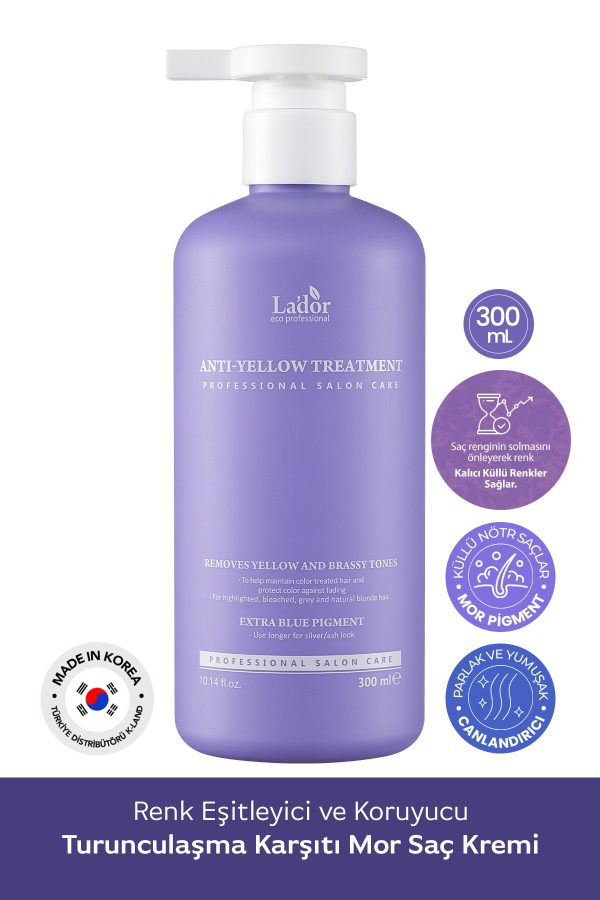کرم مو اورجینال برند Lador مدل Anti Yellow Treatment کد 864212544