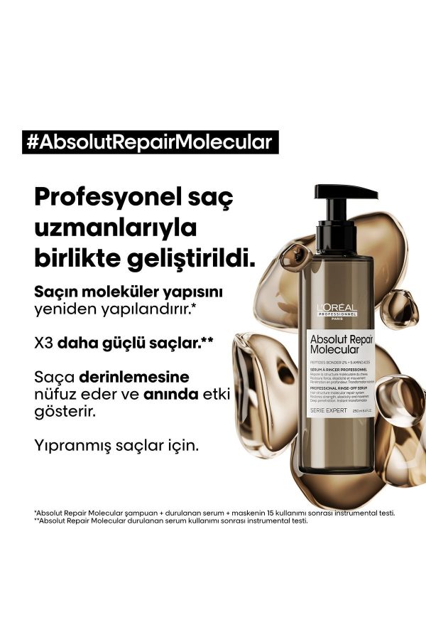 شامپو اورجینال برند L oreal professionnel مدل Absolut Repair Molecular کد 854354628 - Image 3