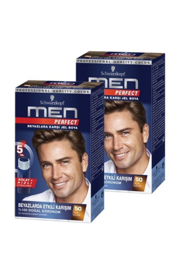 رنگ مو اورجینال برند Schwarzkopf men perfect مدل Perfect Men 50 کد 337220083
