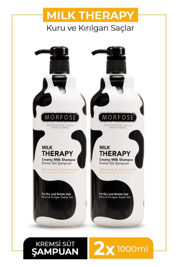 شامپو اورجینال برند Morfose مدل Milk Therapy Shampoo 1000 Ml کد 156076678