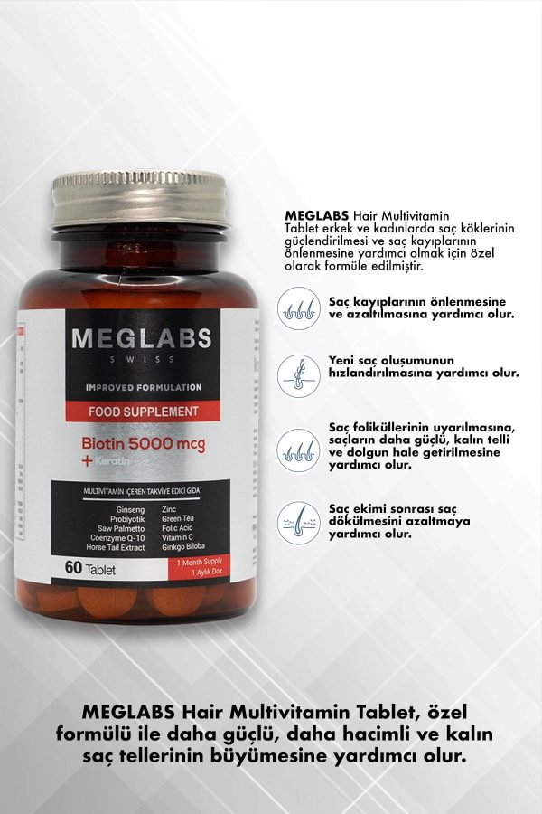 ویتامین مو اورجینال برند Meglabs کد 466397977
