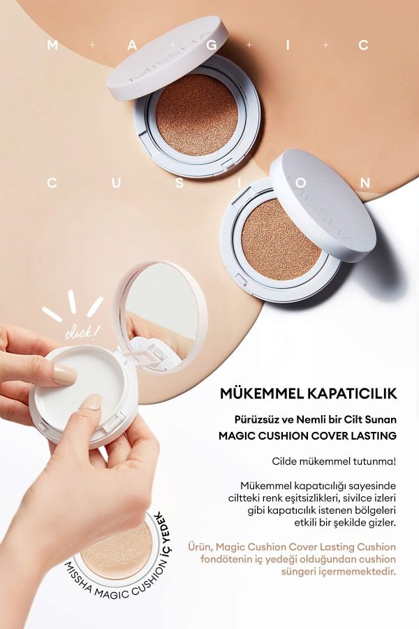 کرم فاندیشن اورجینال برند Missha مدل Magic Cushion Cover Lasting SPF50+/PA+++ کد 31185707 - Image 2