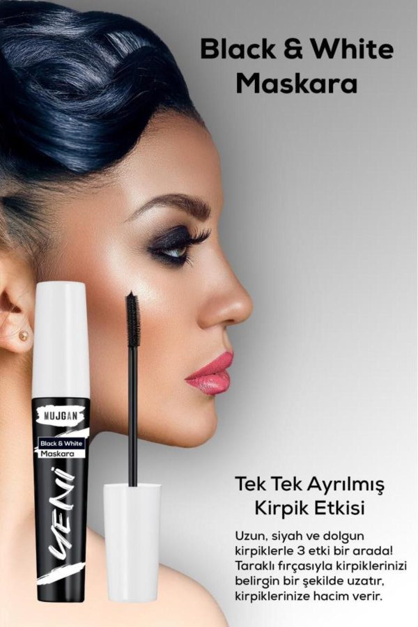 ریمل اورجینال برند Mujgan مدل Black & White Maskara کد 869673074 - Image 2