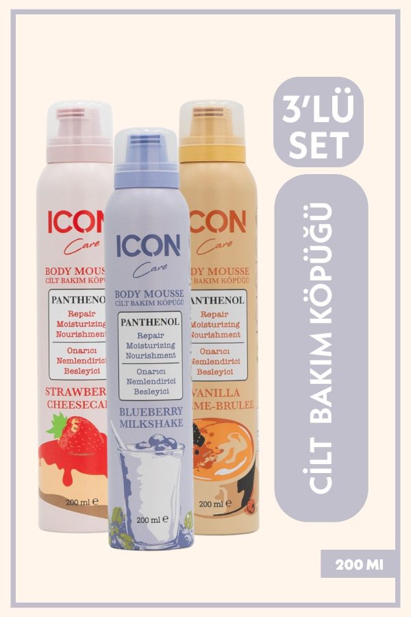 کرم بدن اورجینال برند Iconcare مدل Cilt Bakım Köpüğü 3'lü Set کد 868390980