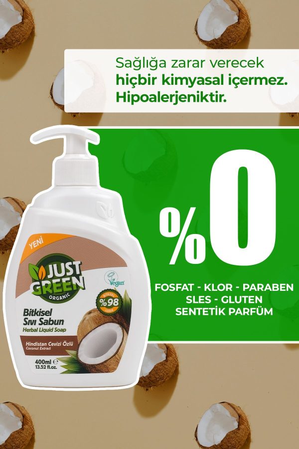 صابون مایع اورجینال برند Just green organic کد 348313196 - Image 2