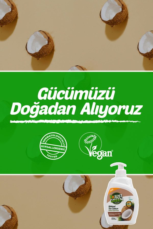 صابون مایع اورجینال برند Just green organic کد 348313196 - Image 3