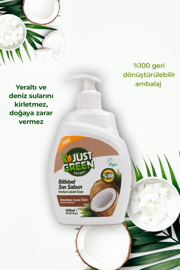صابون مایع اورجینال برند Just green organic کد 348313196 - Image 4