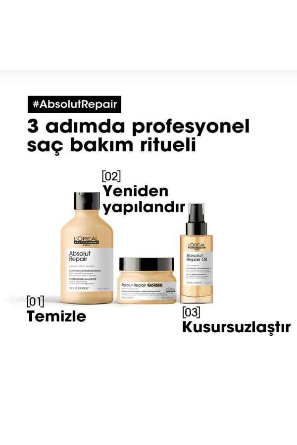 روغن و سرم مو اورجینال برند L oreal professionnel مدل Absolut Repair Hair Care Oil کد 838057912 - Image 4
