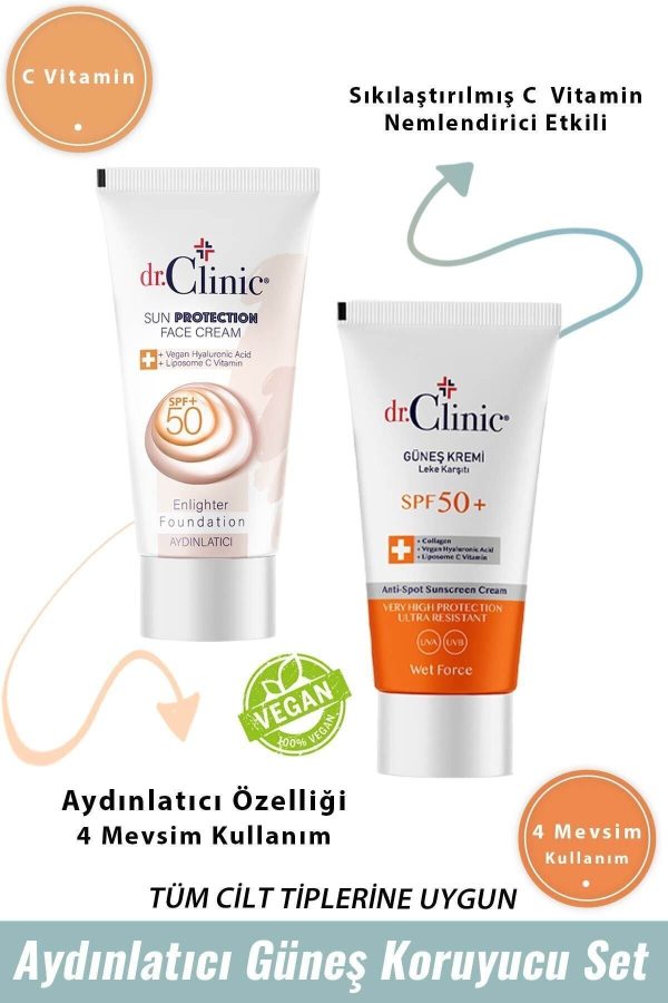 ضد آفتاب صورت اورجینال برند Dr clinic مدل Illuminating Sunscreen Set کد 131266096 - Image 2