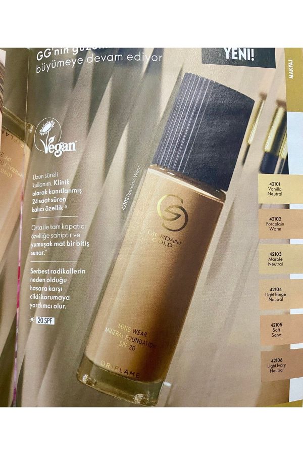 کرم فاندیشن اورجینال برند Oriflame مدل Giordani Long Wear Mineral Fondöten کد 825573528
