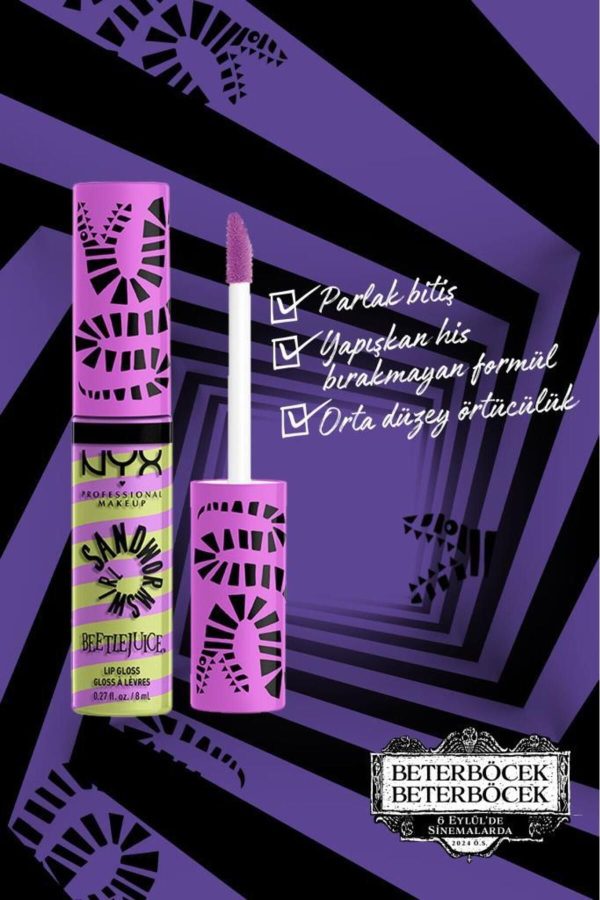 برق لب اورجینال برند Nyx professional makeup مدل Beetlejuice Özel Koleksiyon Dudak Parlatıcısı کد 869496041 - Image 3