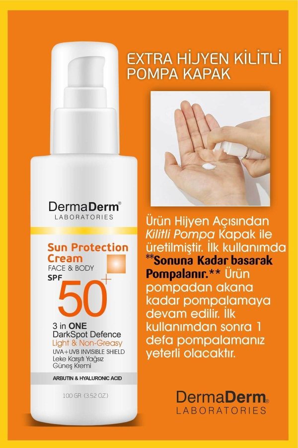 ضد آفتاب صورت اورجینال برند Dermaderm مدل SPF50+ Sunscreen 100ml کد 838632519 - Image 5