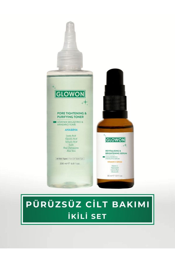 سرم پوست اورجینال برند Glowon مدل Pürüzsüz Cilt Bakım 2'li Seti کد 878970389