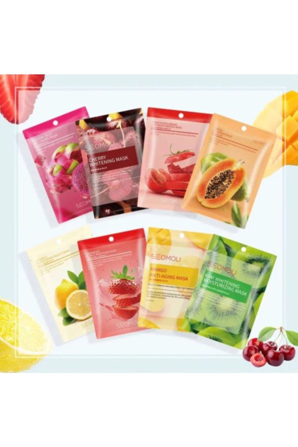 ماسک صورت اورجینال برند Seomou مدل Vitamin C Moisturizing Beauty Mask کد 752439908 - Image 4