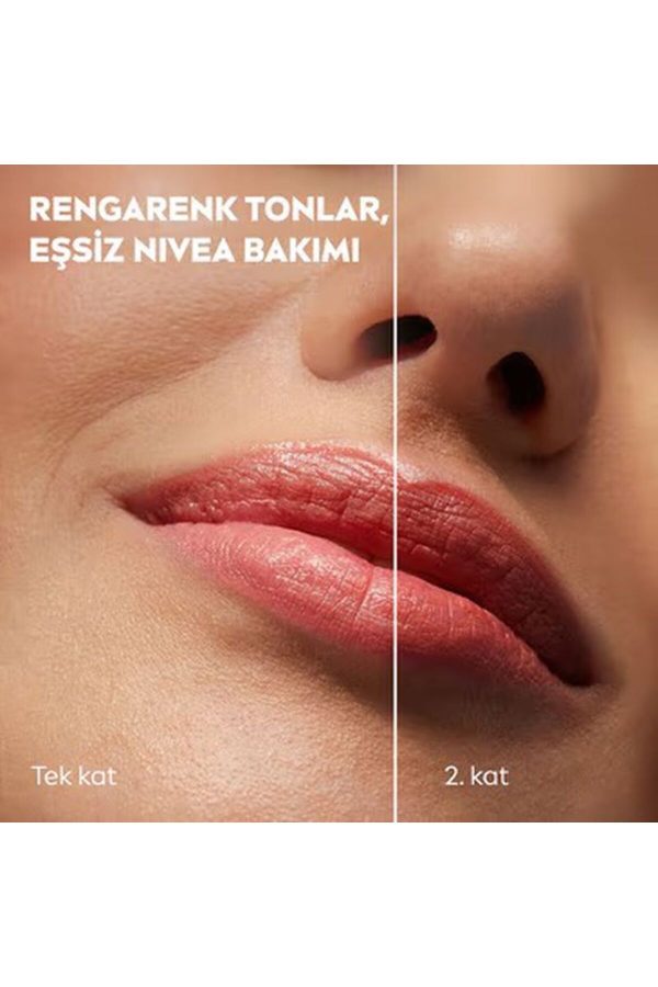 کرم لب اورجینال برند Nivea مدل Renkli Dudak Bakım Kremi SPF30 کد 853657684 - Image 3