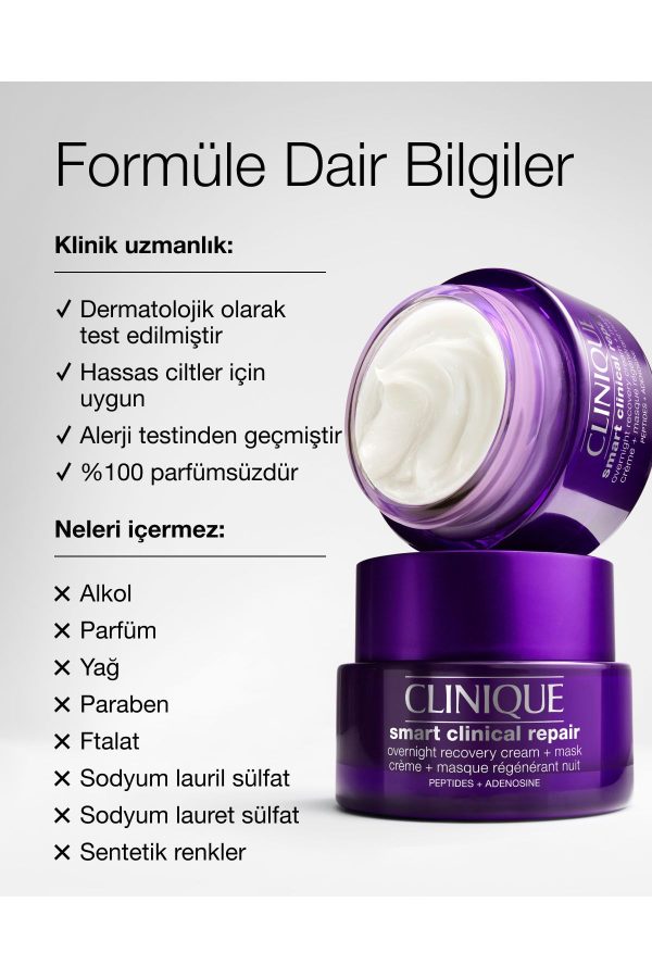 کرم صورت اورجینال برند Clinique مدل Repairing Night Cream & Mask کد 861653061 - Image 4