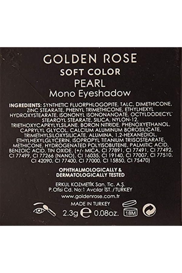 سایه چشم اورجینال برند Golden rose مدل Soft Color Pearl Mono Eyeshadow کد 211100802 - Image 3