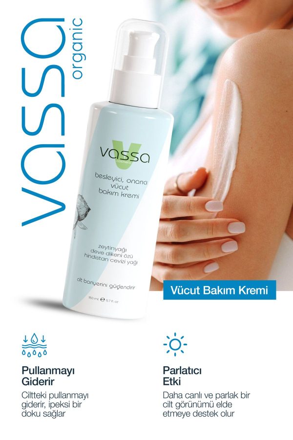کرم بدن اورجینال برند Vassa مدل Yoğun Nemlendirici Vücut Kremi 150ml کد 834930565