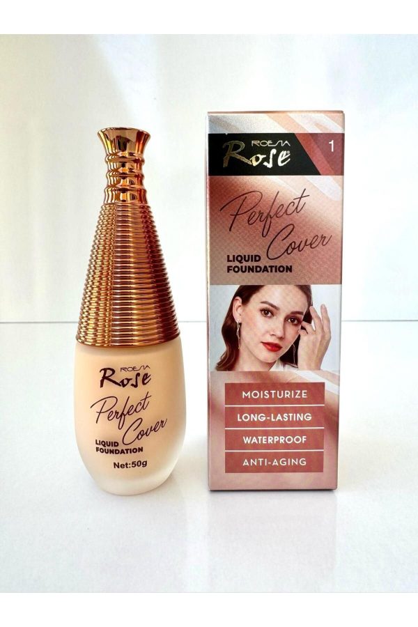 کرم فاندیشن اورجینال برند Roesia rose cosmetics مدل Rose Perfeckt Cover Liquid Fondöten کد 837768349