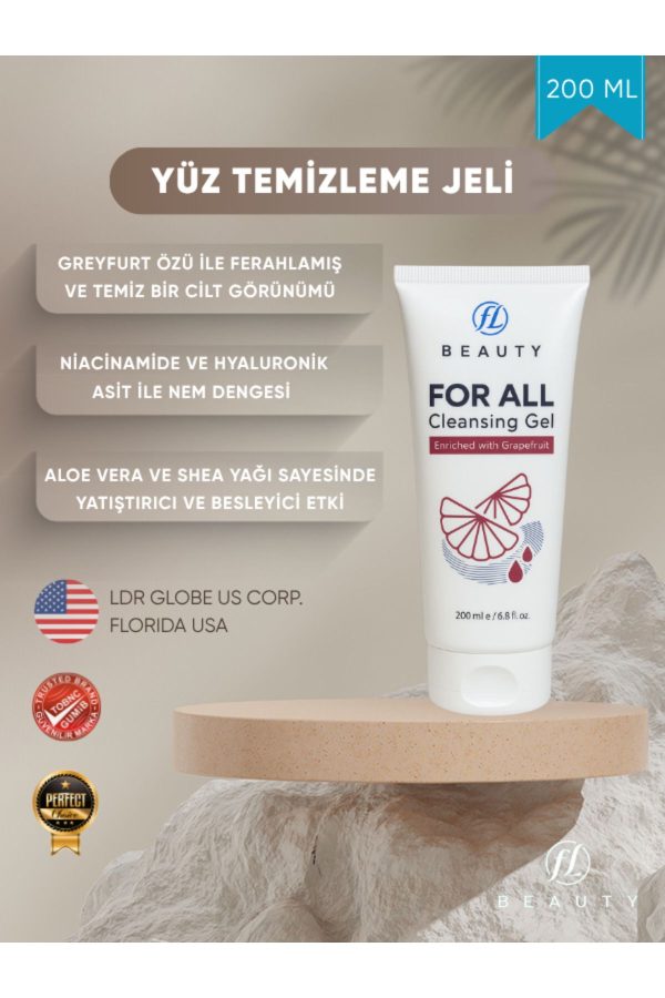 پاک کننده صورت اورجینال برند Fl beauty مدل Yüz Temizleme Jeli 200 ml کد 781826983